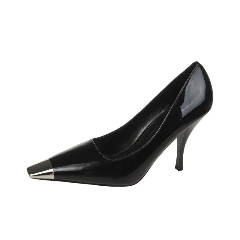 CZRSK Slim Heel High Heels Women's Black-0