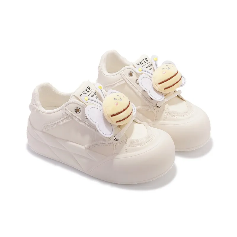 SNXR Non slip Lightweight Low Top Skateboard Shoes Women's Beige-3