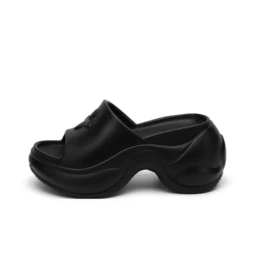 ABCYLM Quiet Slip-Resistant Abrasion-Resistant Slide Slippers Women's Black