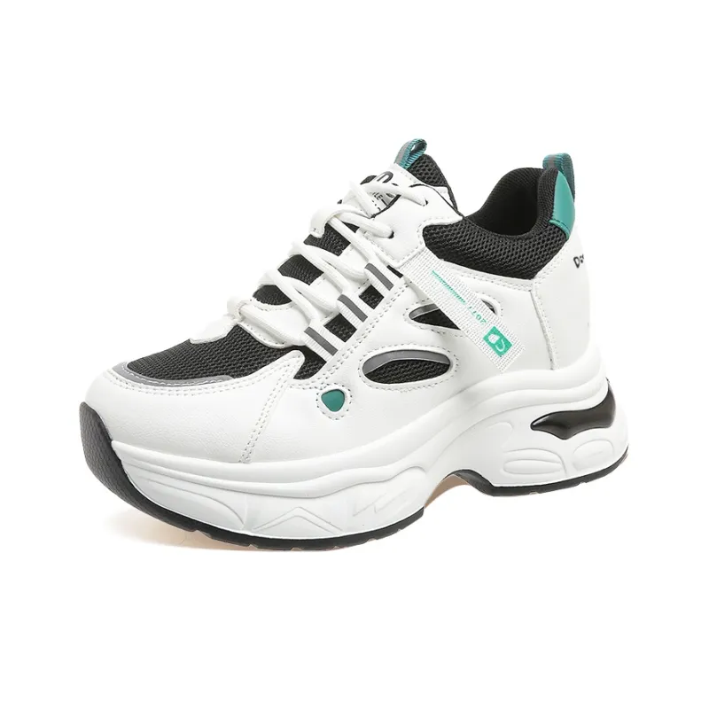 Budding Bear Anti-Slip Wear-Resistant Breathable Height Increasing Low-Top Chunky Sneakers Women's Box-23