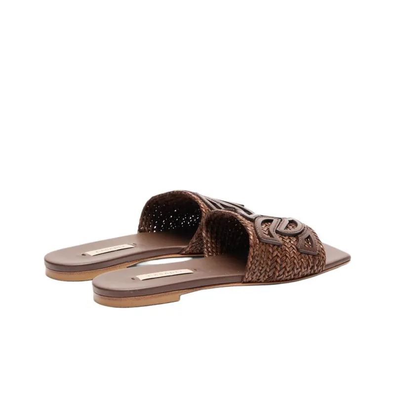 Casadei Slide Slippers Women's Brown-3
