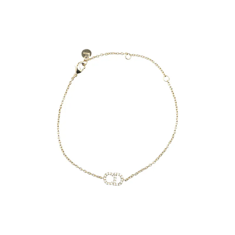 DIOR Rhinestone, Gold Plated Metal Bracelets Women's Gold-0