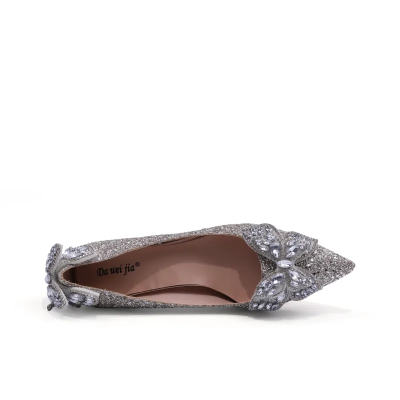 Dawei's House Slim Heel High Heels Women's Champagne-9