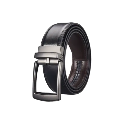 Yalu Split Leather With Overlay Film Leather Belts Men's Width 3.2cm