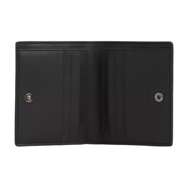 COACH Coated Canvas Card Holder Regular Men's Black-1