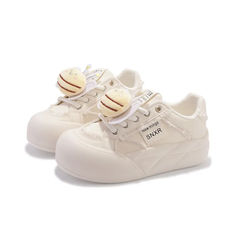 SNXR Non slip Lightweight Low Top Skateboard Shoes Women's Beige-1