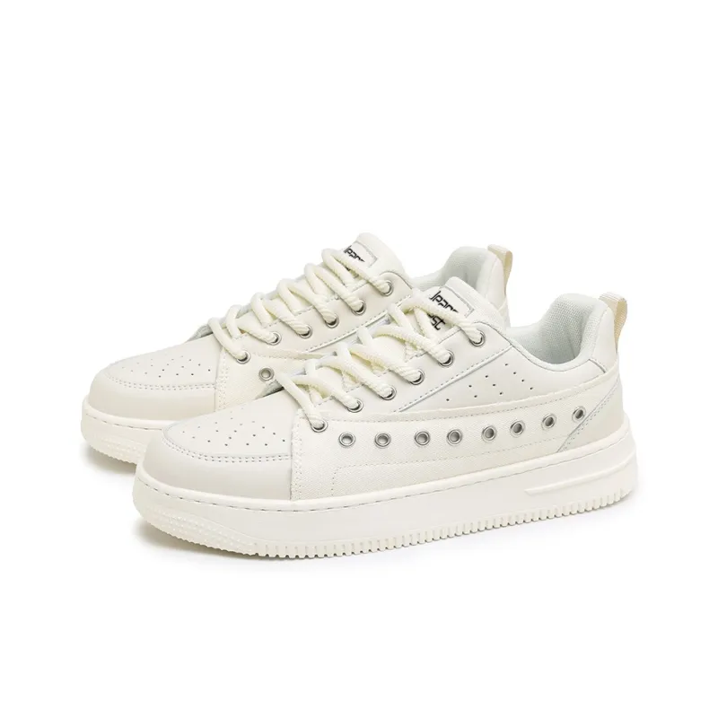 JEANSWEST Air Force 1, White Sneakers Low Top Fashion Versatile Platform Height Increasing Skateboard Shoes Men's-7