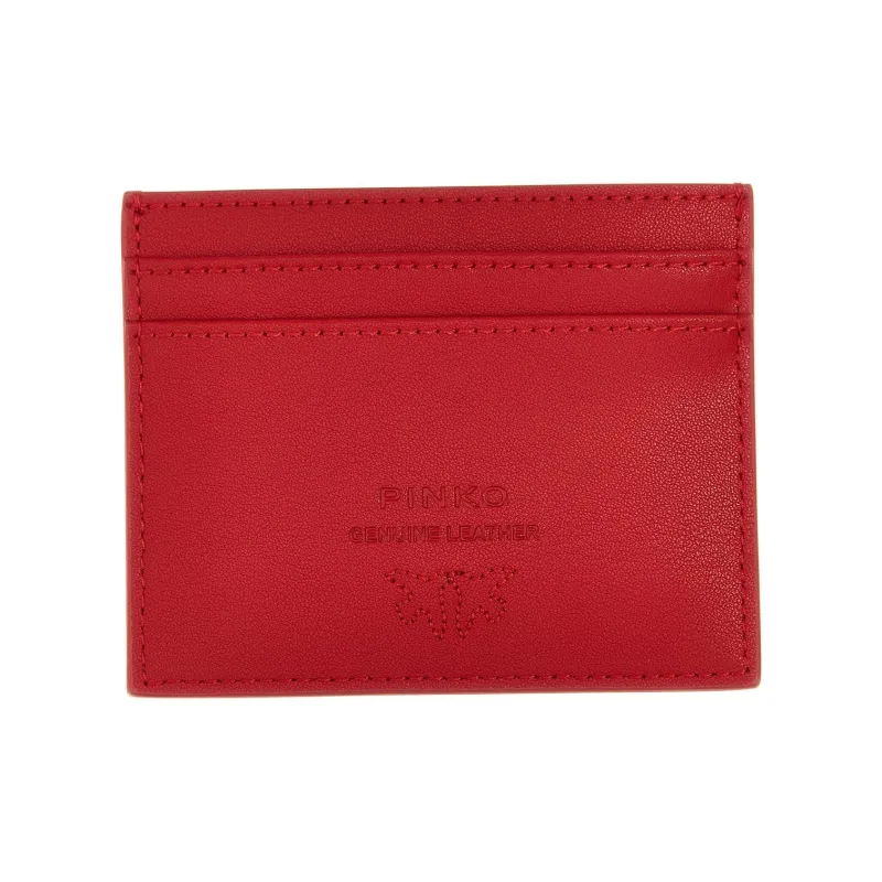 PINKO Calfskin Card Holder Women's Red-1