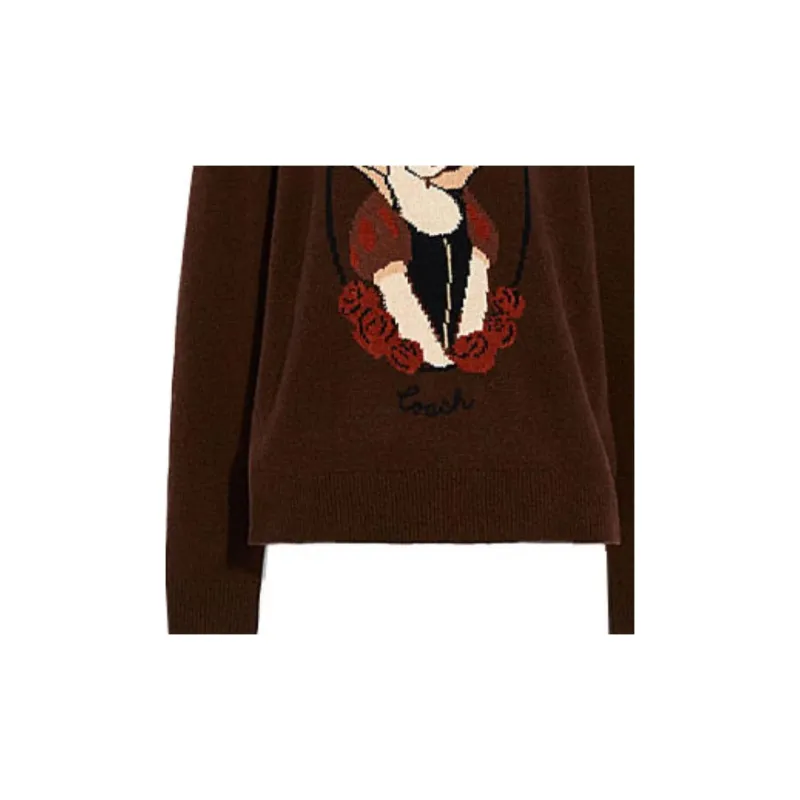 Disney X COACH Cashmere Sweaters Women's Brown-4