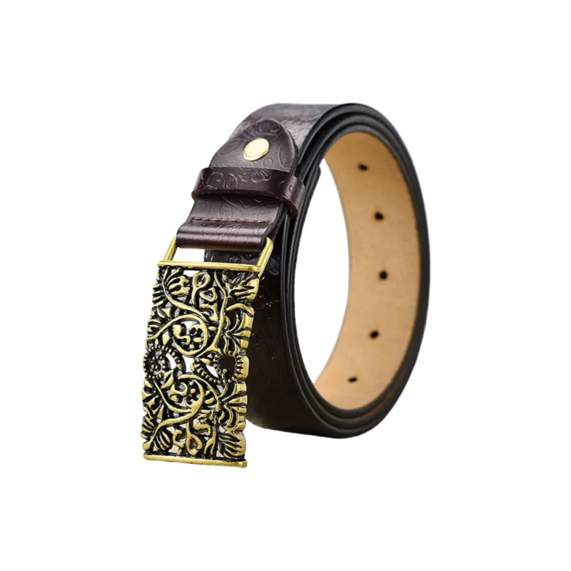 Yalu Cow Split Leather Belts Women's 3.2CM-8