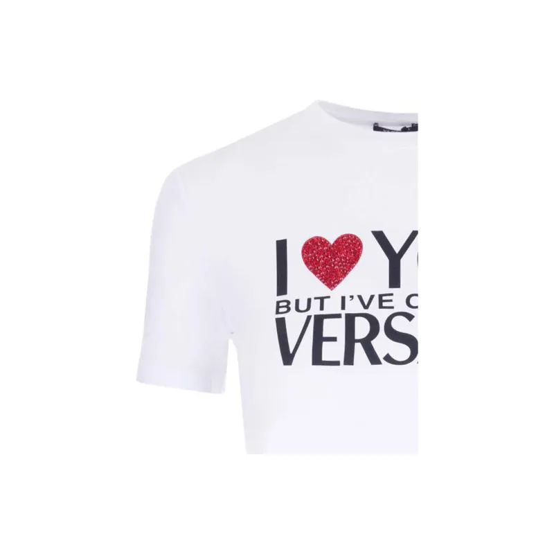 VERSACE I Love You T Shirt 'Optical White'-4