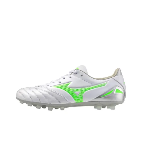 Mizuno Morelia Neo 4 AG Rubber Short Studs Anti Slip Wear Resistant Soccer Shoes Men's White Green