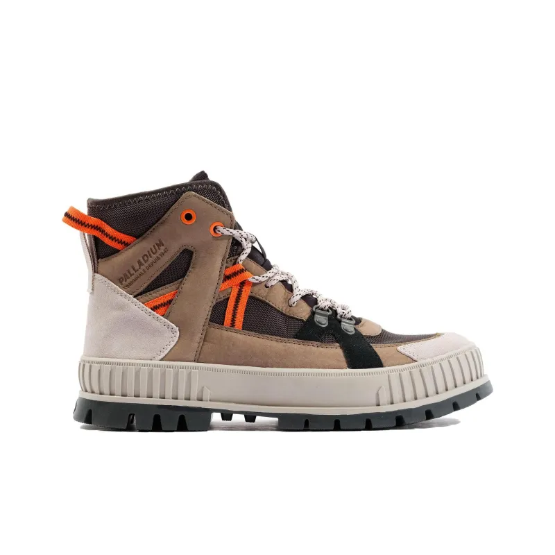 Palladium Anti Slip Wear Resistant High Top Hiking Shoes Men's Gray Brown-1