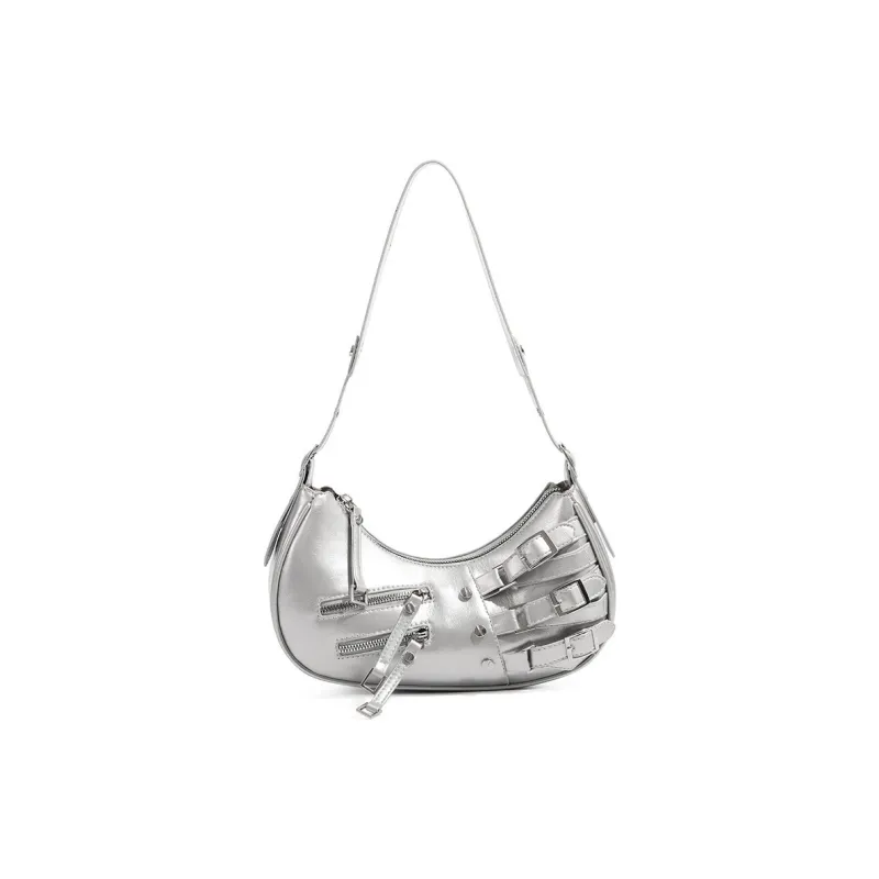 SEPTWOLVES PU Shoulder Bag Regular Women's Black/Burgundy/Blue/Silver-9