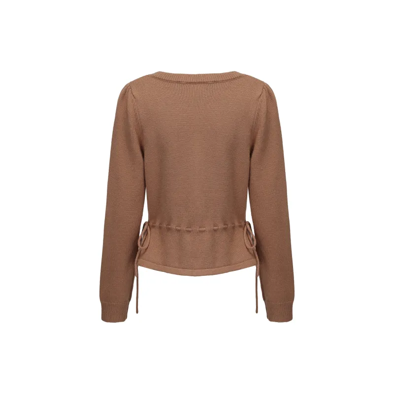 CHIWAWAMEME Knitted Fabric Cardigan Women's-1