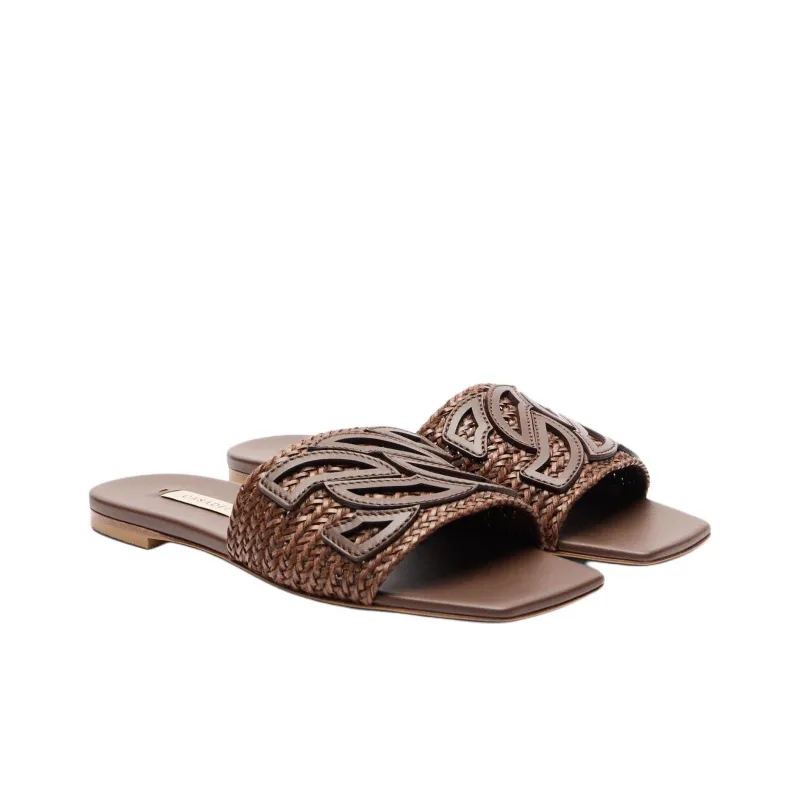 Casadei Slide Slippers Women's Brown-2