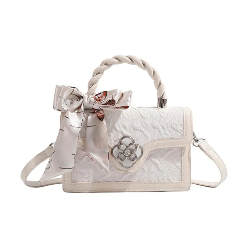 Old Man's Head Polyurethane With Synthetic Leather Handbag, Shoulder Bag, Crossbody Bag Women's Ecru-1