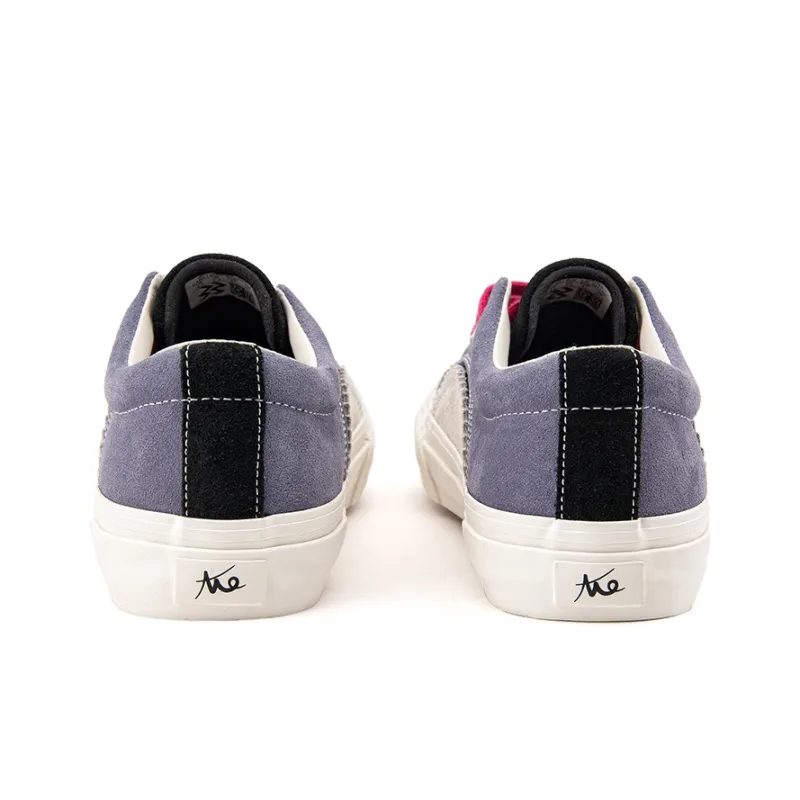 WANSWER Slip-Resistant Cushioning Abrasion-Resistant Low-Top Skateboard Shoes Unisex Black Purple Red-5