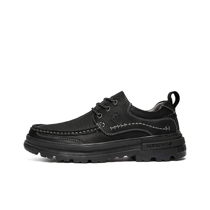 HANG TEN Men's Casual Shoes Men Low Top Black/Light Brown-7