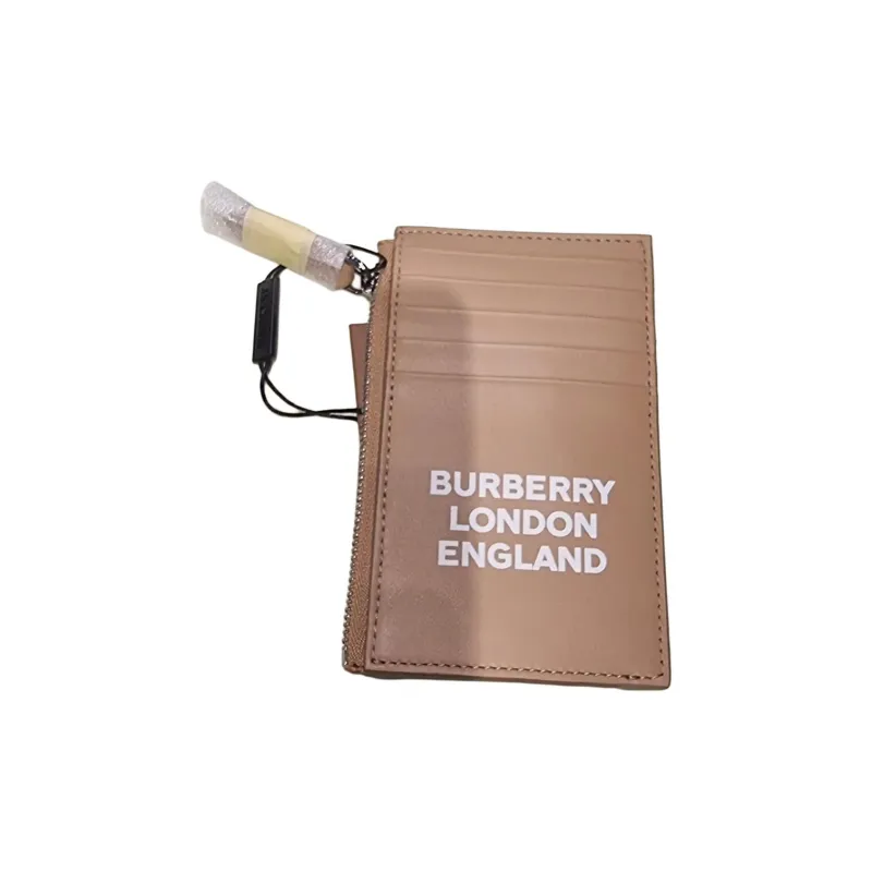 Burberry Card Coin Case 5 Card Slot Card Case Beige-1
