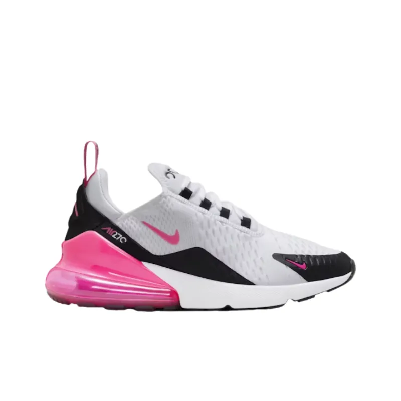 Nike Air Max 270 White Black Hyper Pink Women's-1