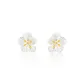 999 Fine Silver-Hollyhock Stud Earrings