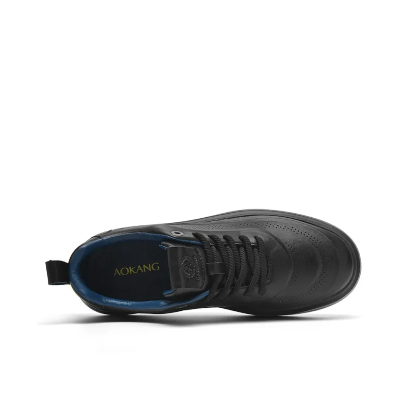 AOKANG Dunk Series Skateboard Shoes Men Low Top Ecru, Black-11