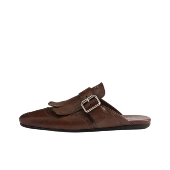 PRADA Closed Toe Slippers Women's Brown