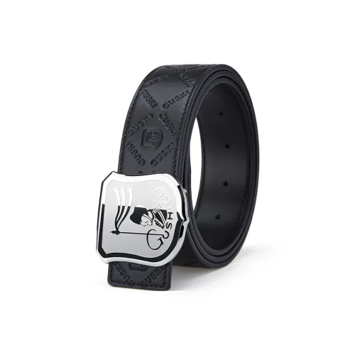 GUSKI Cow Leather Leather Belts Men's Width  3.8cm