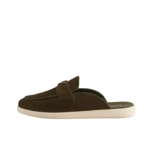 PRADA Quiet Wrap-toe Slippers Men's Army Green