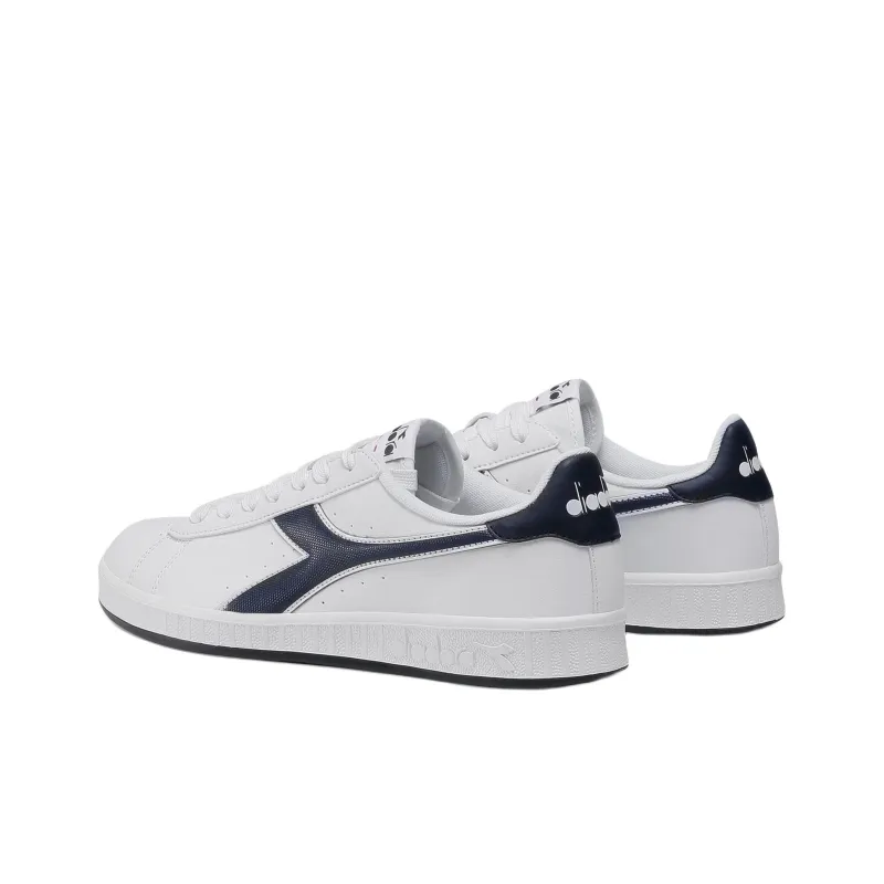 Diadora Game P Anti-Slip Wear-Resistant Low-Top Skateboard Shoes Men's White Blue-2