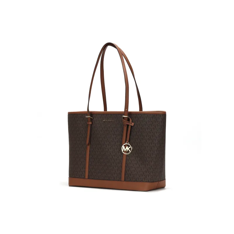 MICHAEL KORS Printed Canvas Tote Bag Shopping Bag Handbag Large Size Women's Vanilla-2