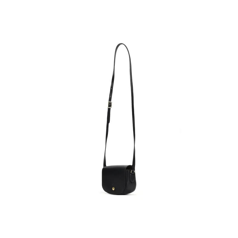 LONGCHAMP Épure Cow Leather Saddle Bag, Crossbody Bag Women's Black-3