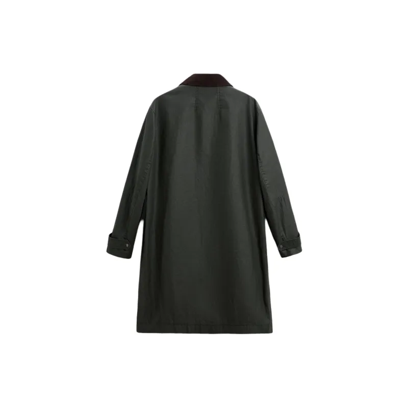 ZARA Trench Coat Men's Dark Khaki-1