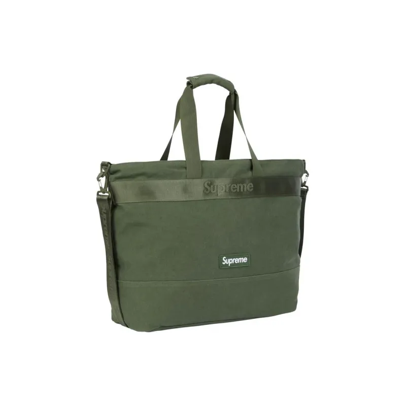 Supreme Canvas Canvas Bag Tote Bag Shopping Bag Shoulder Bag Crossbody Bag Handbag Unisex Olive Green-1