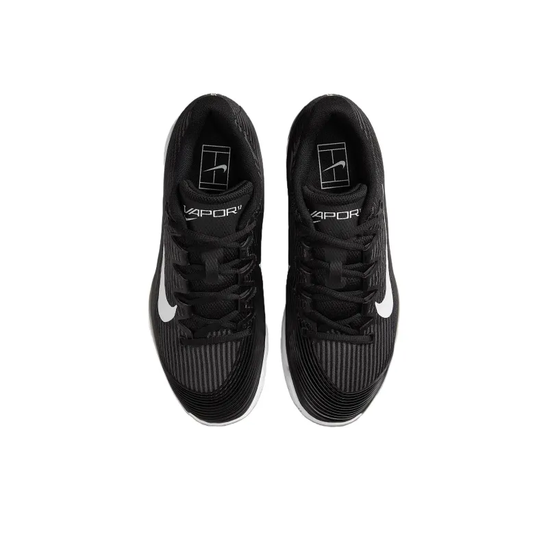 Nike Court Vapor 12 Clay Black Dark Smoke Grey White Women's-3