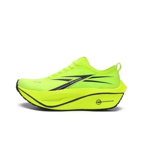 A.KNACKFUSS Cushioned Slip Resistant Abrasion Resistant Breathable Low Top Running Shoes Unisex Neon Green