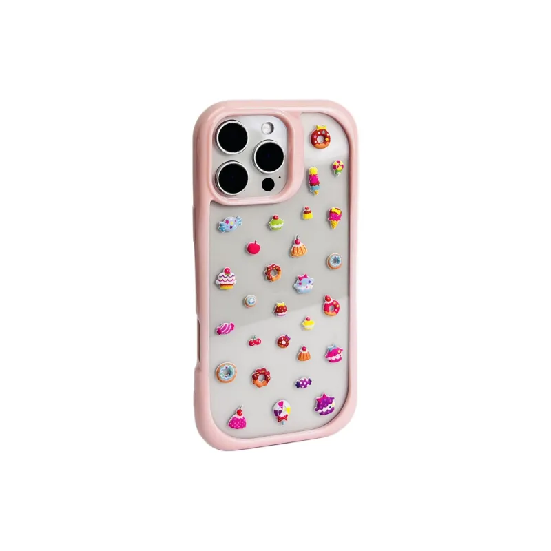 Wei Xin TPU Material Penguin Kitten DIY Sticker Phone Cases Compatible With IPhone 16/15 Pro Max/Apple 13/14 Pro/Max-13