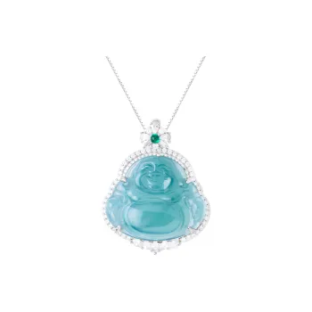 Clear Snow Ice Glutinous Necklaces Unisex