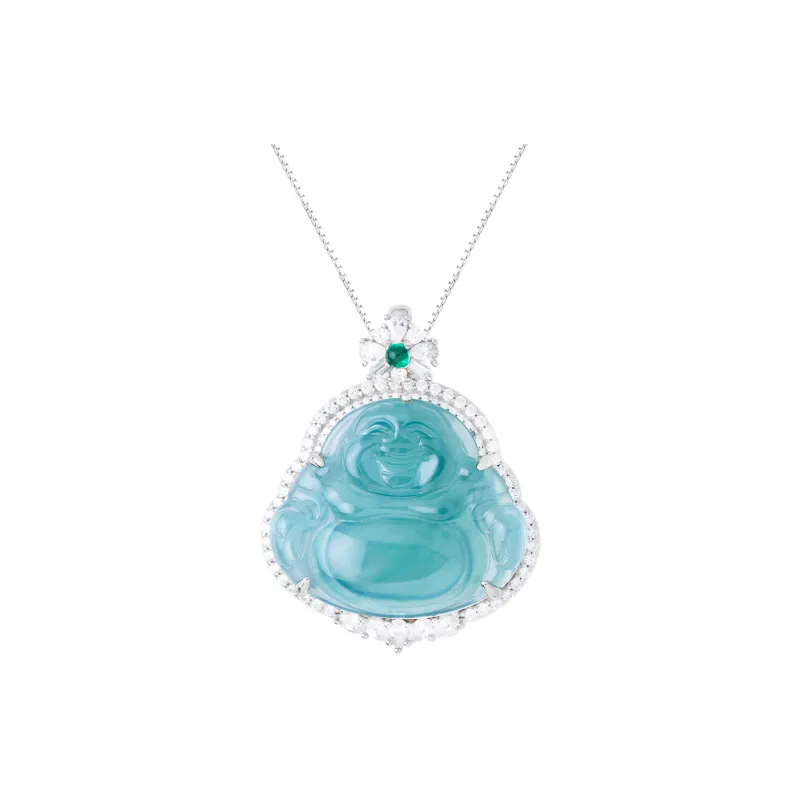 Clear Snow Ice Glutinous Necklaces Unisex-0