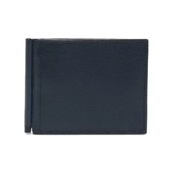 Valextra Calfskin Card Holder, Wallet Men's Dark Blue