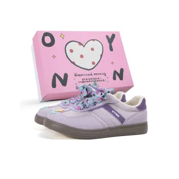 OYNN Young Baby Series Warm Sunflower Anti Slip And Wear Resistant Lightweight Low Top Skateboard Shoes Women's Purple