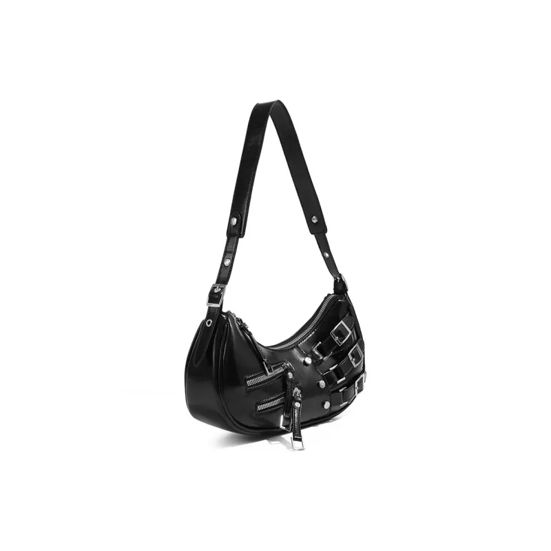 SEPTWOLVES PU Shoulder Bag Regular Women's Black/Burgundy/Blue/Silver-1