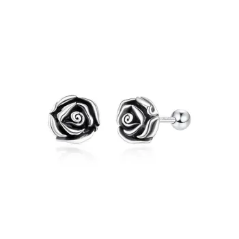 GUDUD S925 Silver Stud Earrings Men's