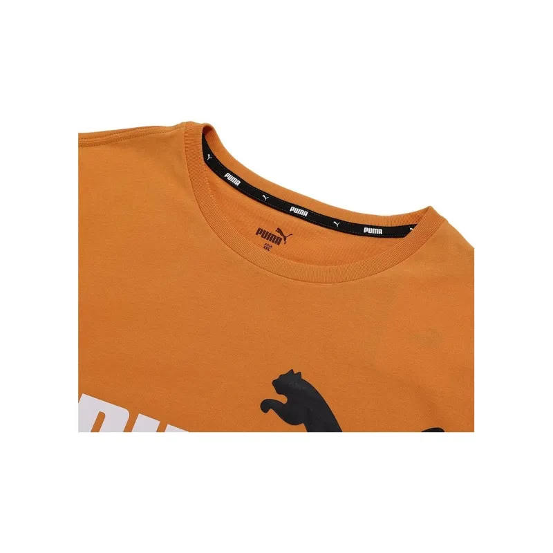 PUMA T Shirts Men Orange-3