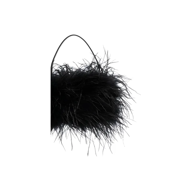 Alexander Wang Heiress Calfskin Handbag Medium Size Women's Black-2
