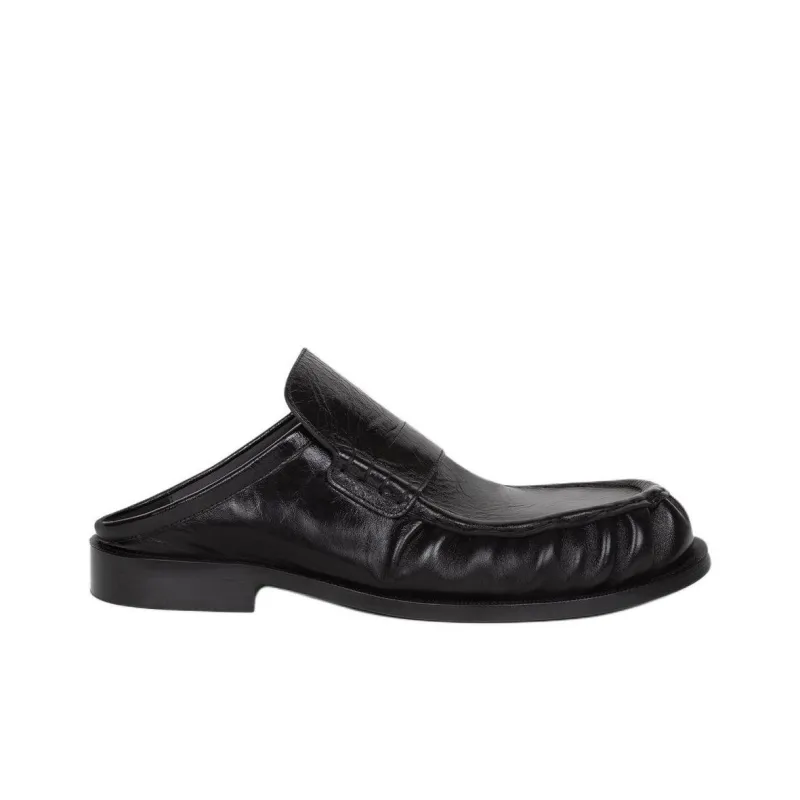 DRIES VAN NOTEN Wrap-toe Slippers Men's Black-1