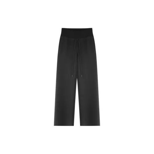 KALULI Spring Fall Casual Wide Leg Pants Sweatpants Women's Gray Black