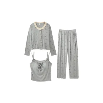 Sleeping Beauty Pajama Set Women's Light Gray