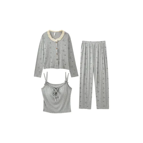 Sleeping Beauty Pajama Set Women's Light Gray